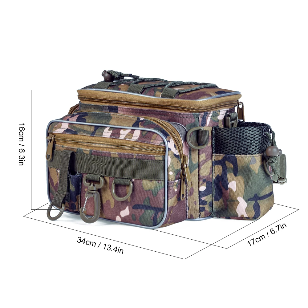 Портативная сумка для рыбалки Blusea на одно плечо поясная наживка хранения катушки 34*17*16 см|Сумки рыбалки| |