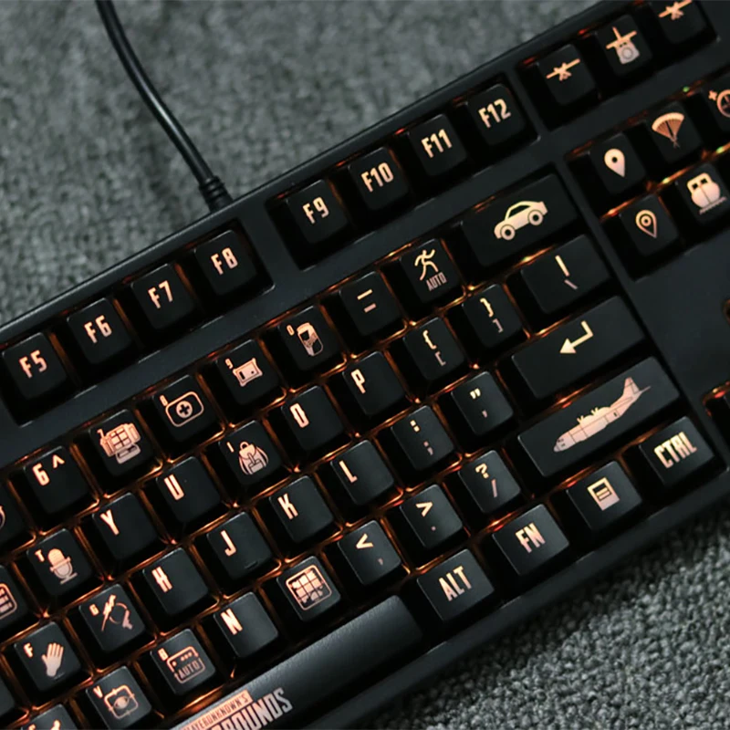 Брелки PUBG с подсветкой PLAYERUNKNOWNS BATTLEGROUNDS ключ для Cherry mx механическая клавиатура 108 клавиш ANSI утолщенная версия Keycap