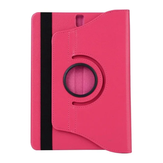 Rose Red 360 градусов вращающийся Litchi Чехол-книжка с подставкой из искусственной кожи чехол КРЫШКА ДЛЯ samsung Galaxy Tab S3 9,7 T820 T825 SM-T820 SM-T825 - Цвет: Rose Red