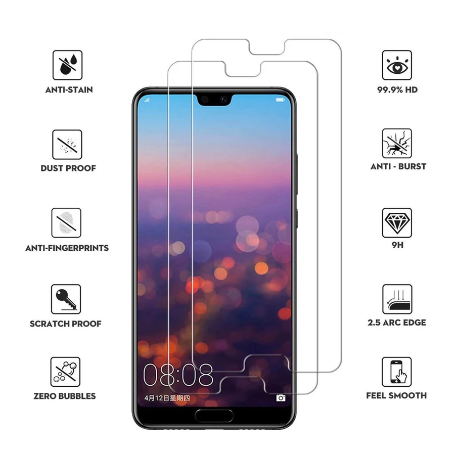Leoleo 2 шт./лот Настоящее 9H 3D полное покрытие закаленное стекло для Huawei P20 Lite