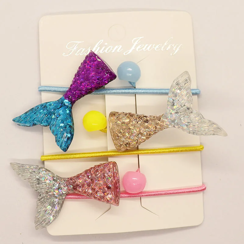 Детский головной убор с хвостом Русалочки 2 шт. эластичные резинки для волос в