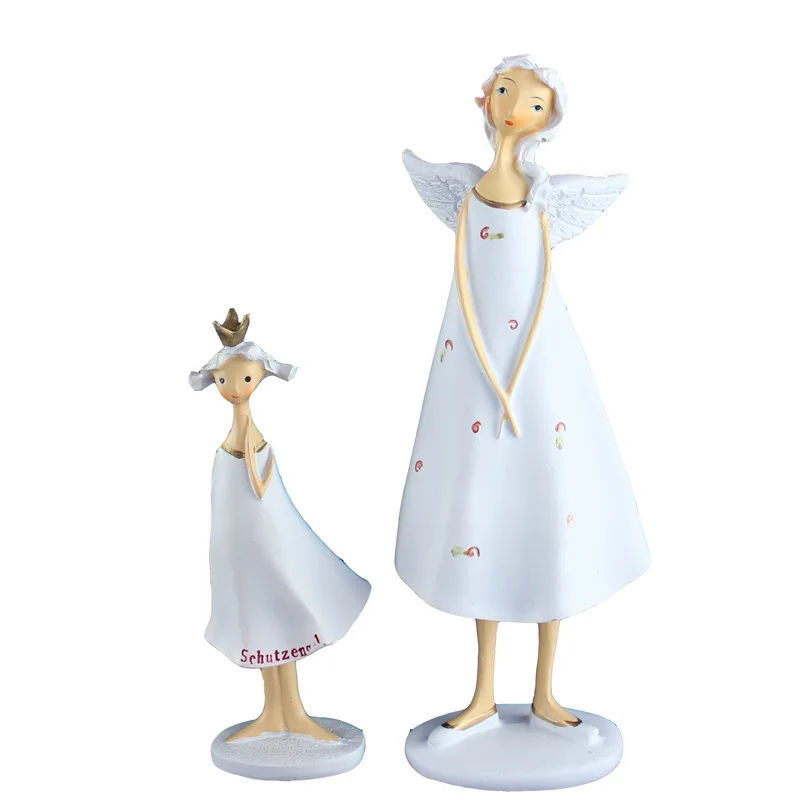 Christmas Dolls White Angel Mother and Girl Little Cute Angle New Year Gifts Decorations for Home | Дом и сад