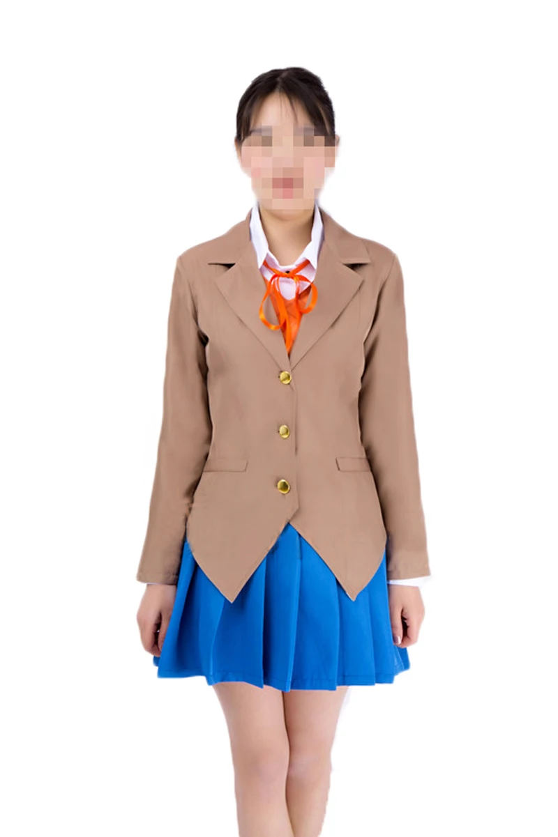 Униформа Doki Literature Club Sayori Yuri Natsuki Monika костюм для косплея на заказ|Игровые костюмы| |