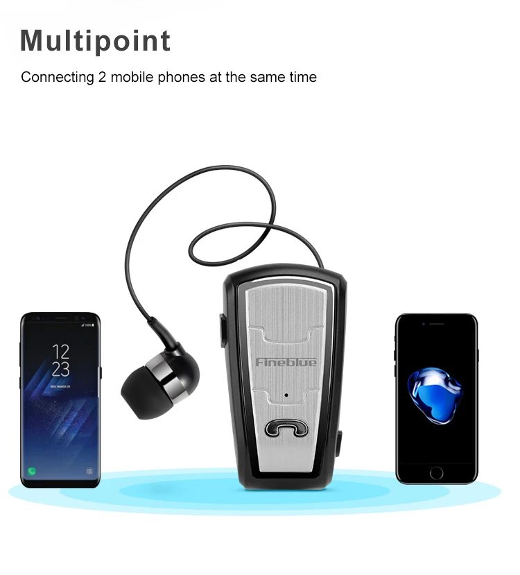 Fineblue FQ-208 Беспроводная гарнитура Bluetooth Hands free наушники с микрофоном 5 время