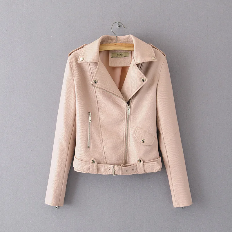 Fitaylor весенний осень Искусственная кожа куртка Для женщин короткие пальто ПУ