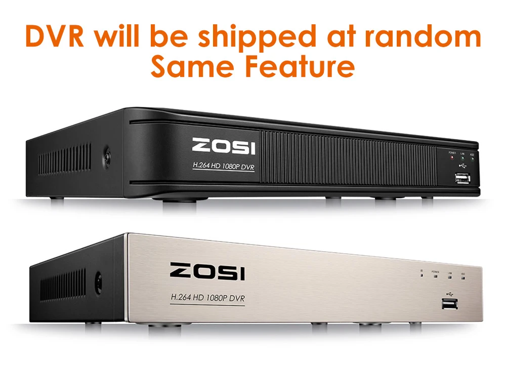 ZOSI 4CH полный 1080P видео безопасности Камера Системы, 4 White Всепогодная 1920TVL 2.0MP Камера s, 4 канала 1080P HD-TVI DVR с 1 ТБ