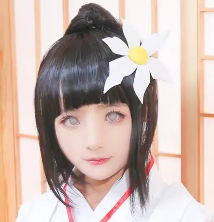 Wig Аниме Наруто Косплей Hyuga Hinata COS Хэллоуин вечерние для мужчин и женщин косплей кимоно костюм - Цвет: Wig