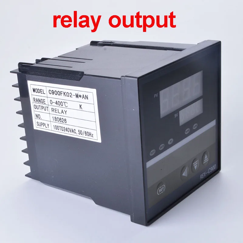relay output 220 В духовка регулятор температуры REX-C900 C900 термопары PT100, K Универсальный Вход реле выход SSR Выход 96*96 мм термостат - Цвет: relay output