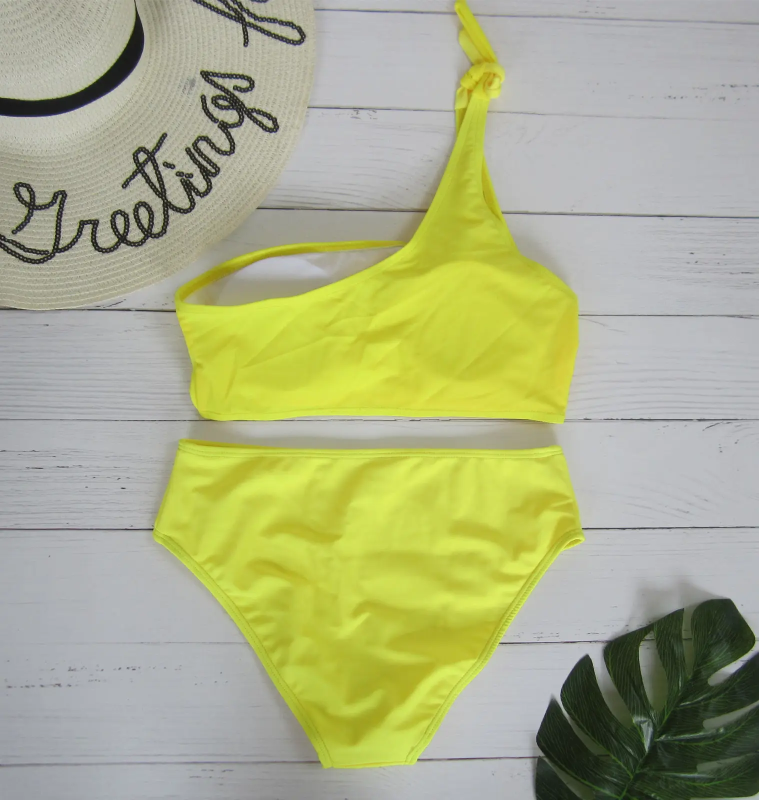 2018 новый сексуальный купальник бикини на одно плечо Для женщин Купальники Лето