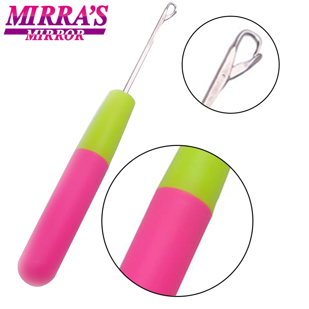 Mirra's Mirror 10 шт. пластмассовая игла Threader розовый и лимонный цвет крючком Крючки для волосы в стиле jumbo дреды парик делая инструменты