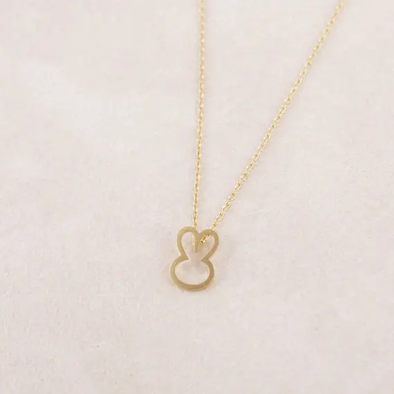 Цепочка с подвеской в виде маргариток|bunny necklace|pendant necklaceanimal jewelry |
