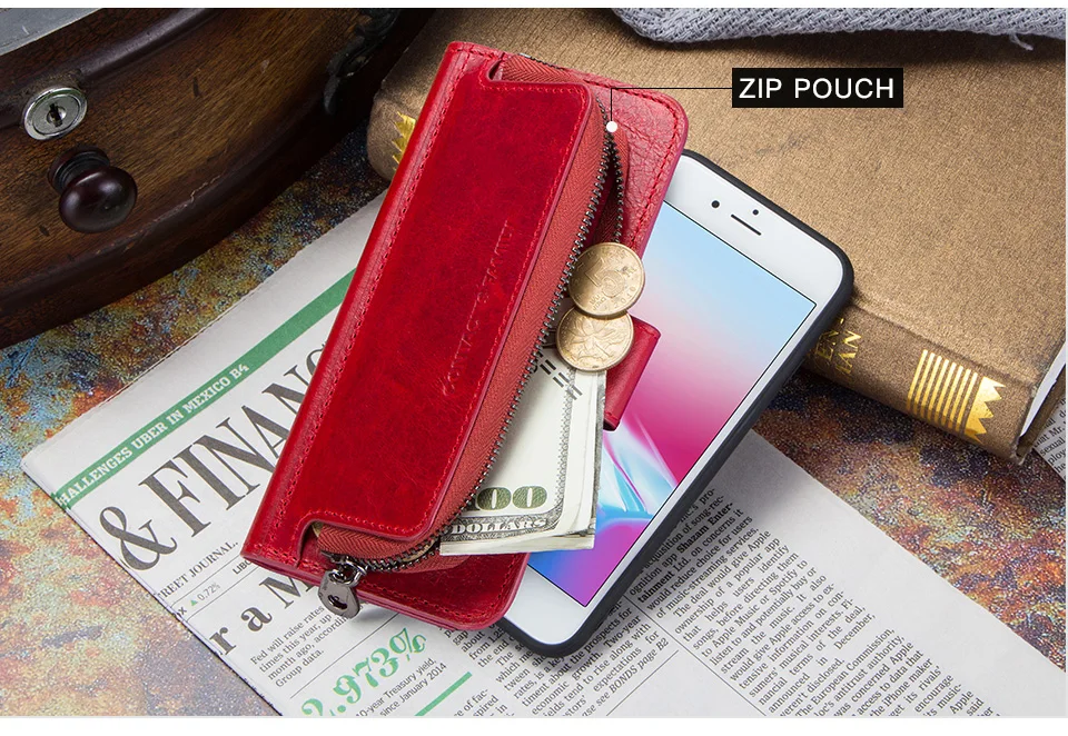 Чехол-книжка из натуральной кожи для iPhone 8, 7, Ретро Чехол-Кошелек для iPhone 7, 8, защитный чехол для телефона
