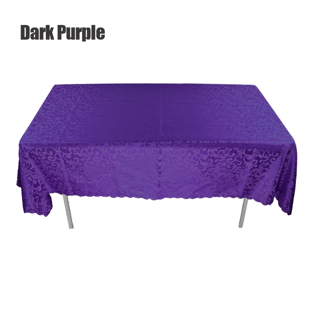 Purple Современный красный/фиолетовый Феникс цветок полиэстер прямоугольный стол ткань для ресторана отеля Декоративная скатерть на домашний стол - Цвет: Purple