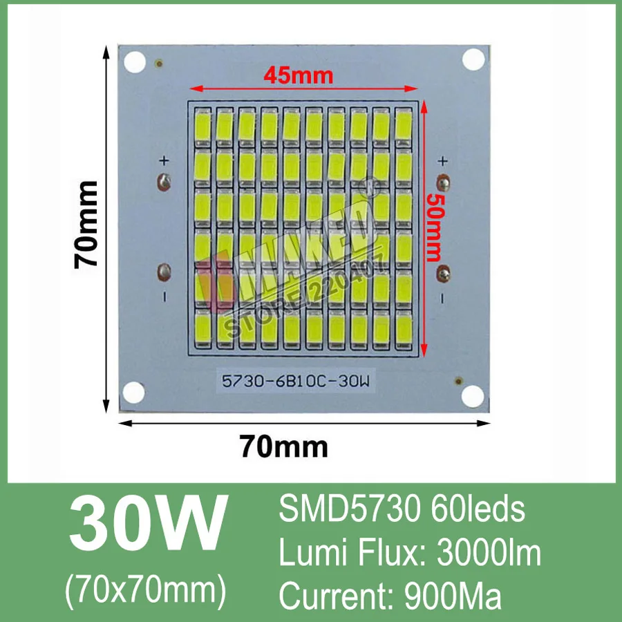30 Вт Светодиодный прожектор светильник печатной платы SMD5054/2835/5730 СВЕТОДИОДНЫЙ алюминиевый ручка с пластинчатым основанием, источник света для Светодиодный прожектор светильник напольный светильник