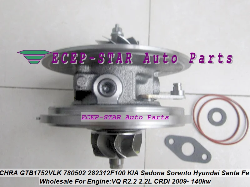 Турбокартридж GTB1752VLK 780502 5001S 282312F100 для KIA Sedona Sorento Carnival VQ CRDi Hyundai Santa Fe R2.2 2.2L|turbo