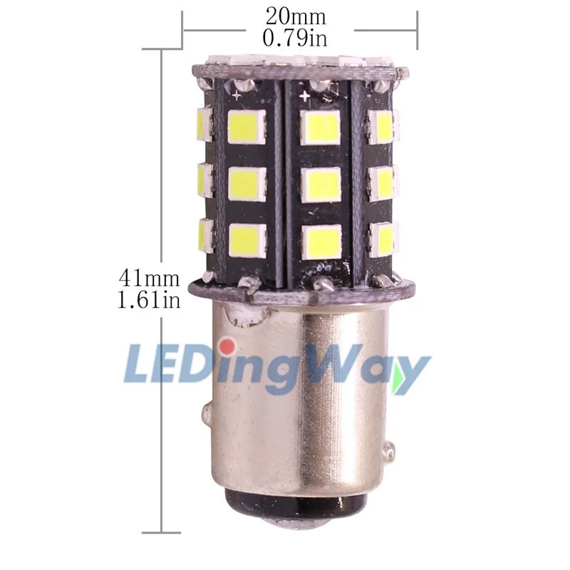 1156 1157 светодиодный светильник Canbus 33-2835 SMD 12 В белый интерьер RV Кемпер поворот задний ход парковочный Боковой габаритный фонарь 2 шт./партия