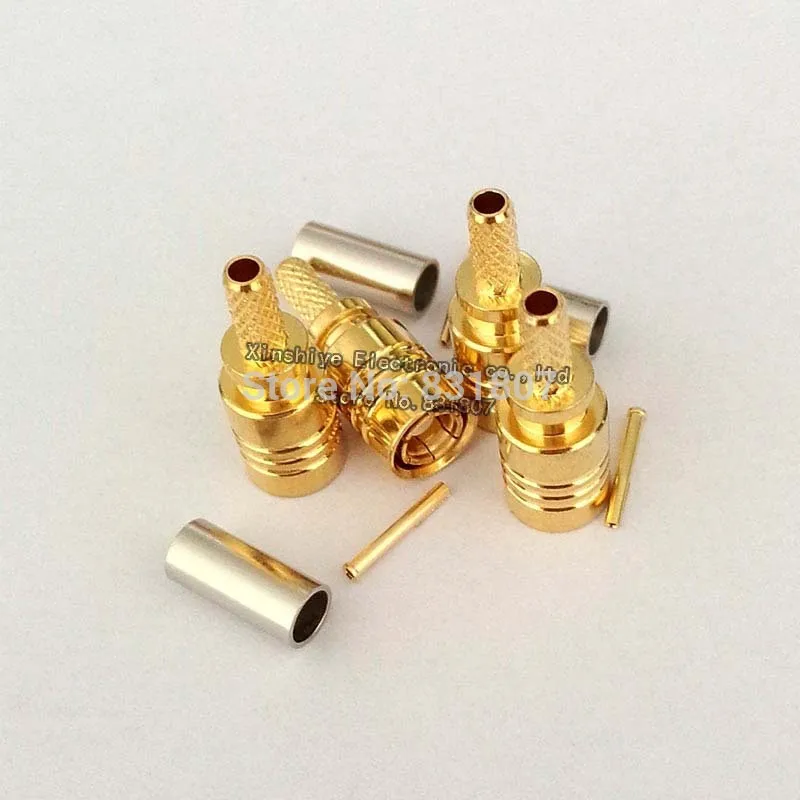 Позолоченный РЧ коаксиальный адаптер SMB Женский обжимной разъем для RG174 RG316 LMR100