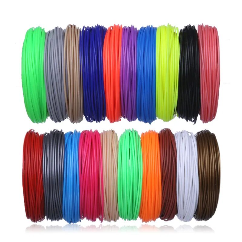 200 Meter 20 Color 100 м 10 цветов 3 D Материал 1.75 мм ABS нити для 3D печать Ручка нитей Пластик расходные материалы для принтеров на день рождения подарок - Цвет: 200 Meter 20 Color