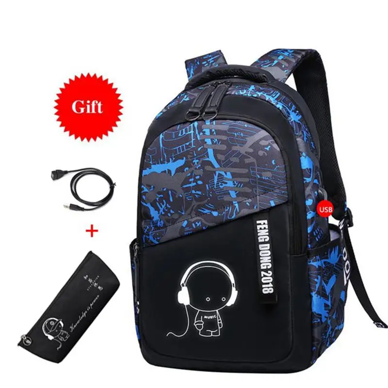 Большой Водонепроницаемый Школьный рюкзак для детей школьные сумки мальчиков