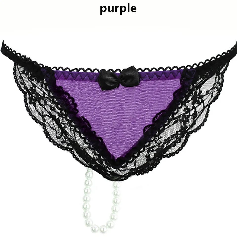 Сексуальные стринги с жемчугом женские трусики вырезами нижнее белье низкой