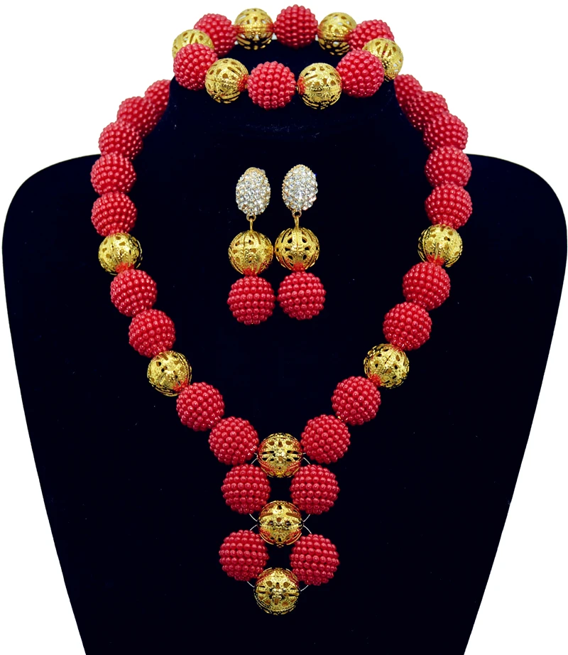 Розовый желтый смешанный цвет Африканский Свадебный бальный комплект ювелирных