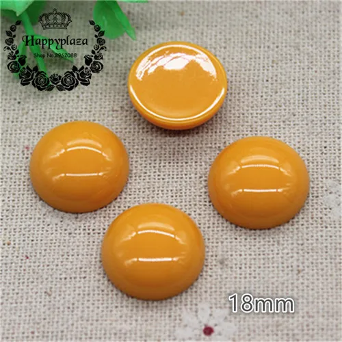 yellow 20pcs 20 шт 18 мм Новая смола Корея Круглая Плоская задняя Кабошон DIY Кнопка ручной работы/украшение для волос/ювелирные аксессуары - Цвет: yellow 20pcs