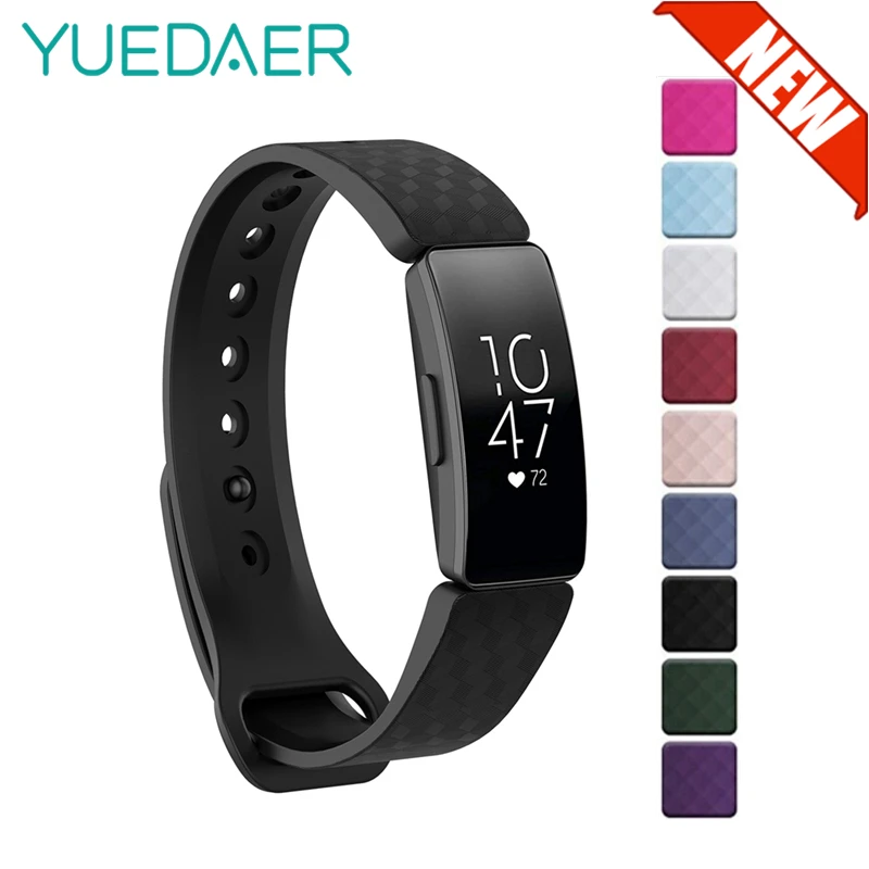 Новый силиконовый ремешок YUEDAER для часов Fitbit inspire сменный из мягкого ТПУ / HR