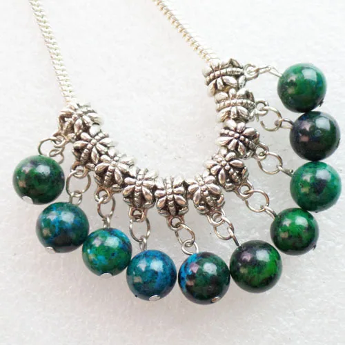 20 шт. 10 мм круглый кулон серафинита европейский браслет ожерелье F1105|necklace round