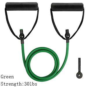 Green-30lbs 120 см эластичная лента для упражнений для йоги Пилатес растягивающиеся канатные трубки для физической терапии силовые тренировки мышц - Цвет: Green-30lbs