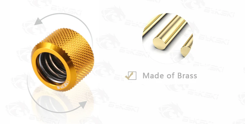 BYKSKI OD14mm фитинг для жесткой трубки ручной Компрессионный фитинг G1/4 ''Компьютерные аксессуары фитинг использовать для акриловой трубки