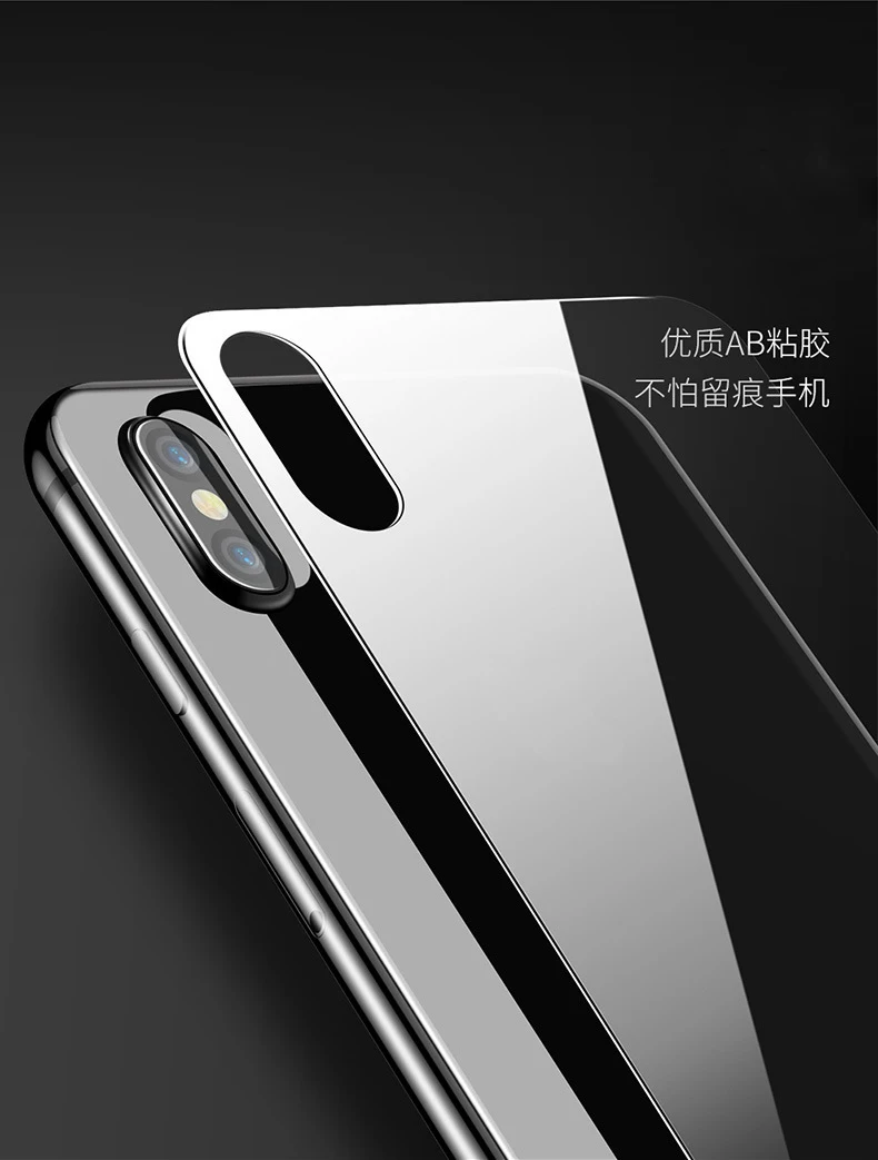 3 шт./лот Rozomg для iPhone X XSOCA задняя защитная пленка из закаленного стекла 0,33 мм 2.5D HD против отпечатков пальцев взрывозащищенный прозрачный цвет