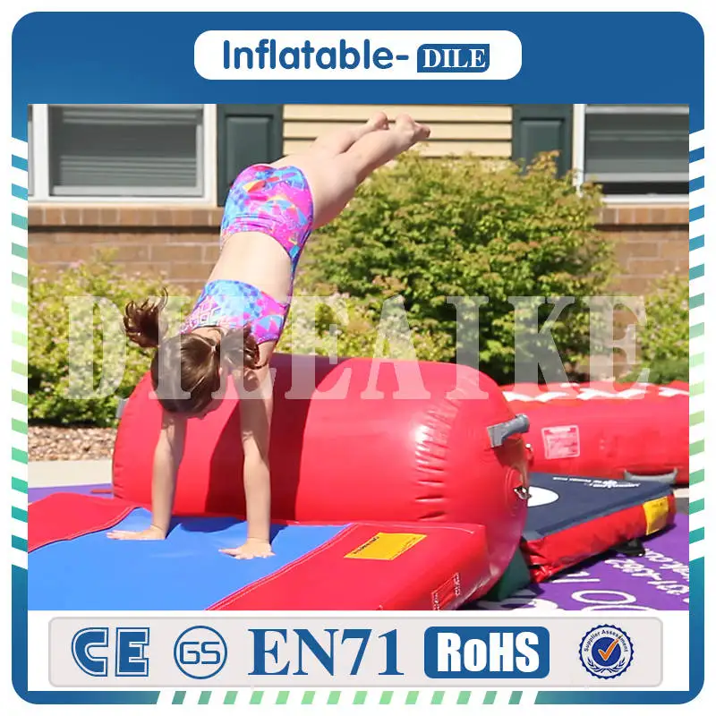 Бесплатная доставка надувной гимнастический воздушный коврик/баррель