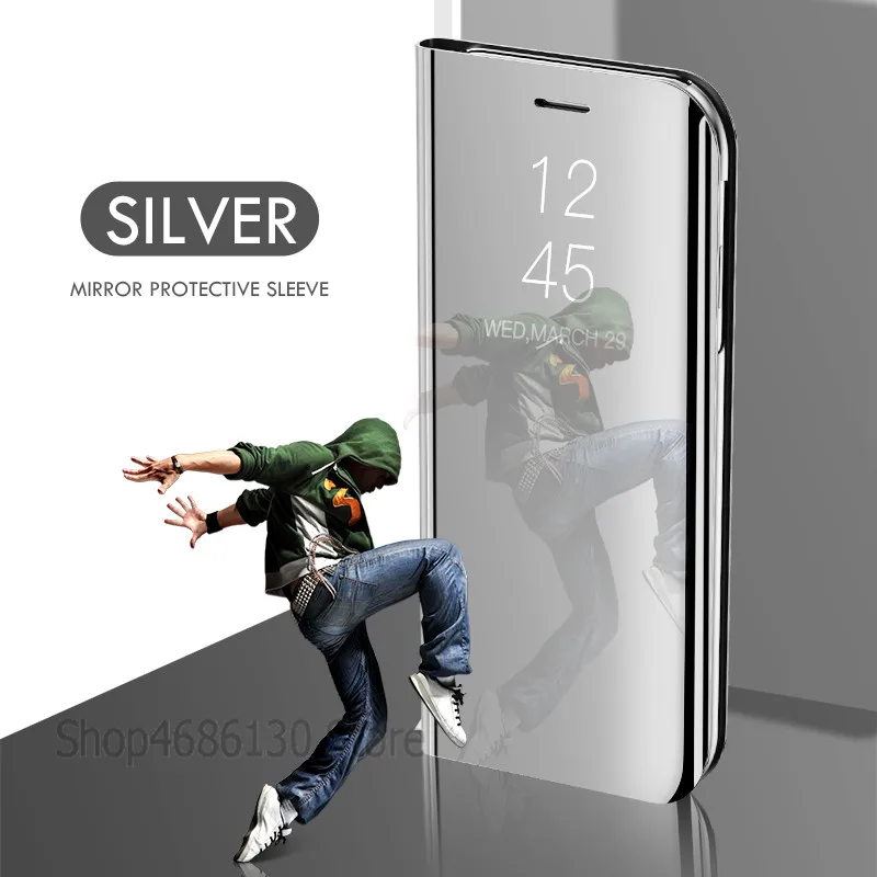 Silver Прозрачный флип-кейс чехол для samsung Galaxy M20 M10 S10E S8 S9 S10 плюс S7 край J4 J6 A6 A8 плюс A9 A30 A50 A10 A70 чехол Coque - Цвет: Silver