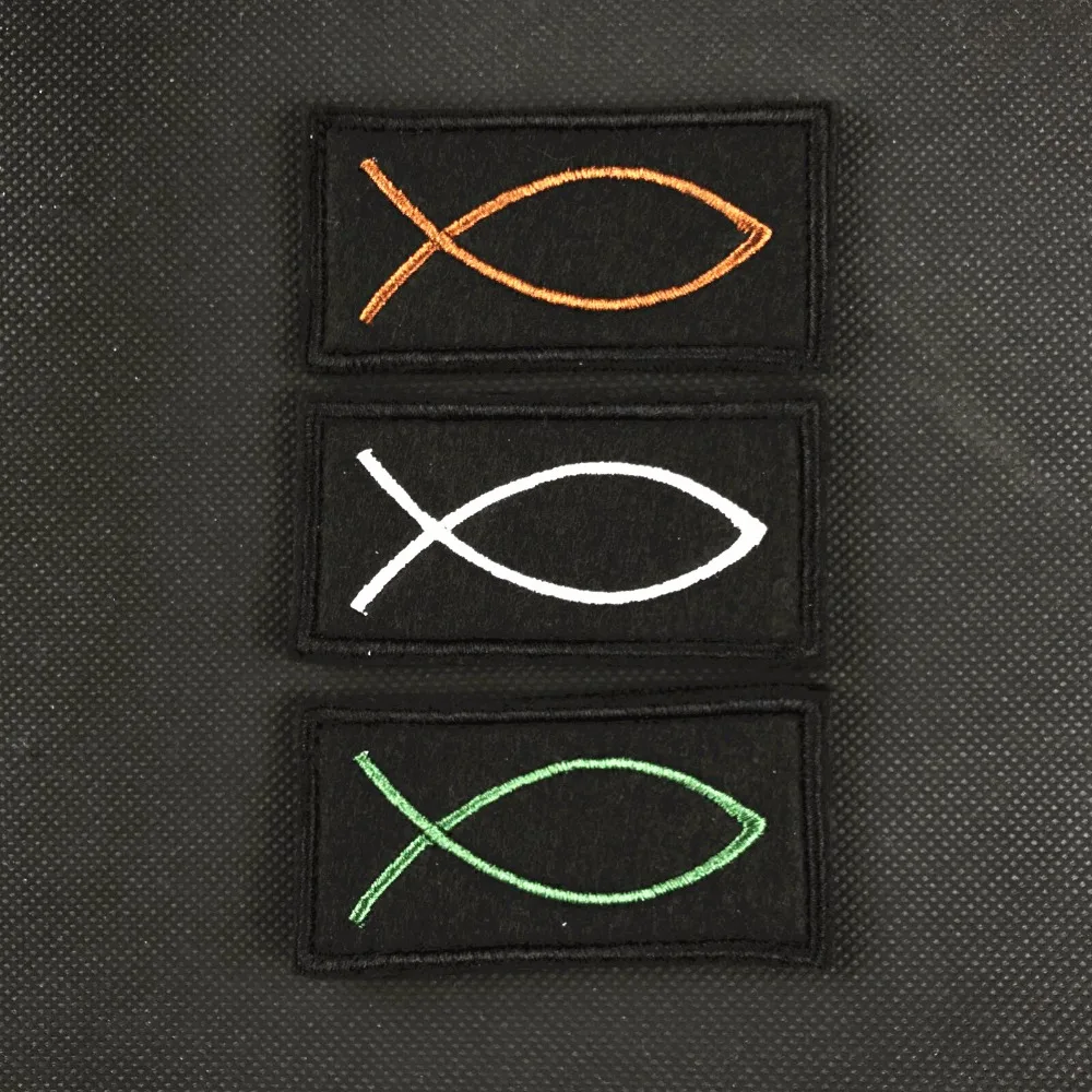 Вышивка с изображением Иисуса|fish patch|army badgespatch military |