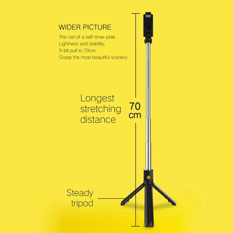Mini Foldable Bluebooth Selfie Stick Universal Tripod Extendable Monopod For iPhone X XR SamSung S8/S9 Xisomi 9/8 HuaWei P20/30 |