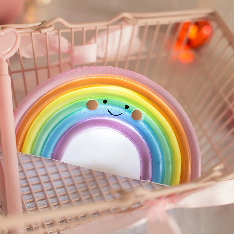 ROPIO милая силиконовая Радужная Ночная лампа Детская подарок для детей