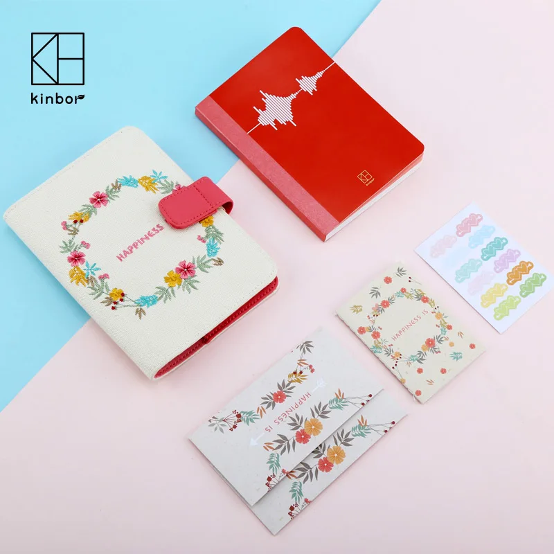 Набор записных книжек kinbora A6 романтичный набор для пар дневник вышитая ткань