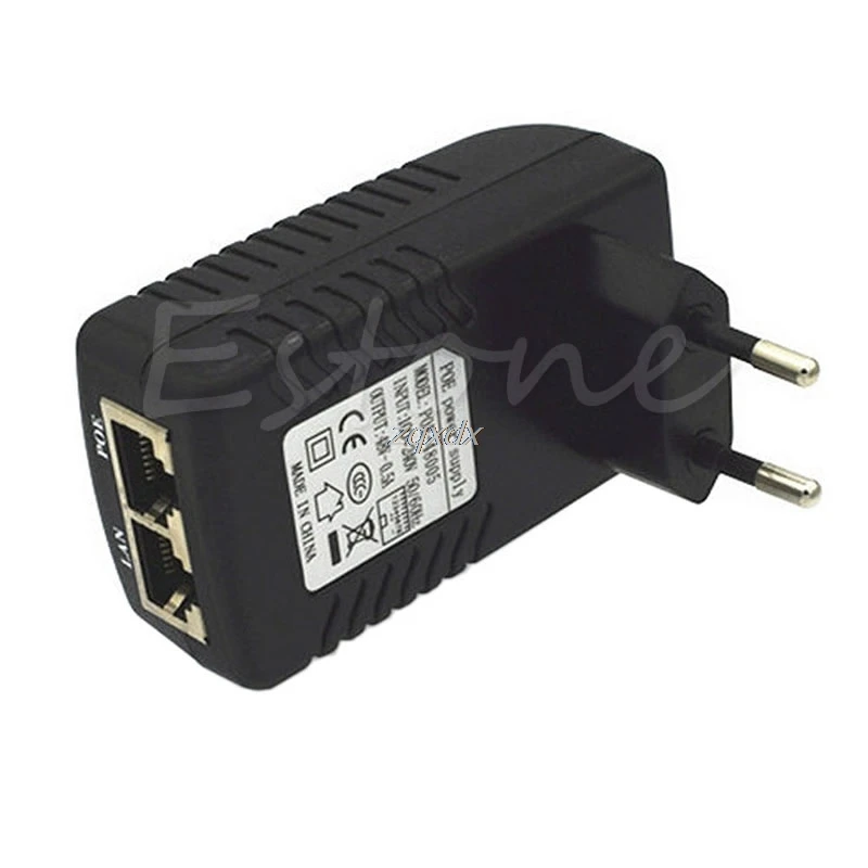 США/UE/Великобритания штекер 48 В 0.5A настенный POE инжектор питания RJ45 Ethernet адаптер Lan сетевой коммутатор и Прямая поставка - Цвет: EU Plug