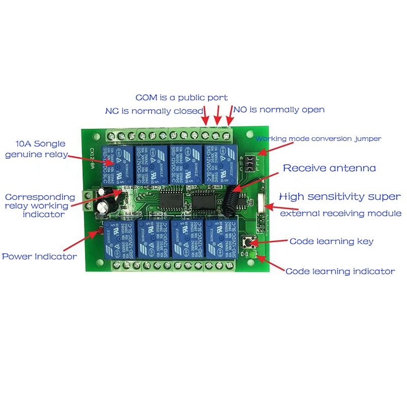 DC 2V 24V 8CH 8 CH беспроводной светодиодный светильник с дистанционным управлением