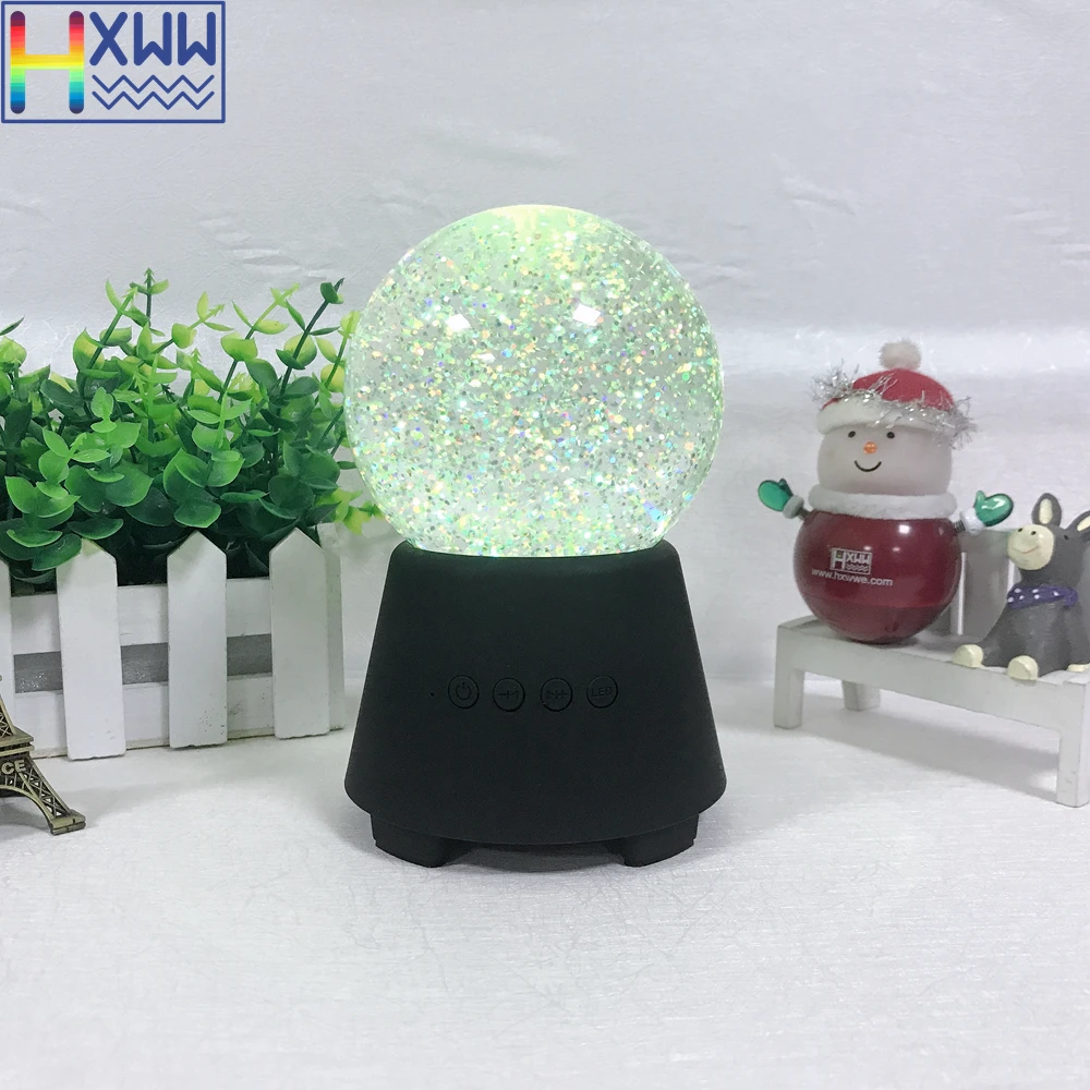 HXWW хрустальный шар с вращающейся водой беспроводной bluetooth-динамик меняющийся