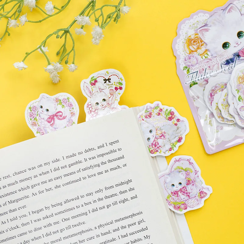 32 шт./упак. милый кот корейский стиль декоративные наклейки самоклеящиеся
