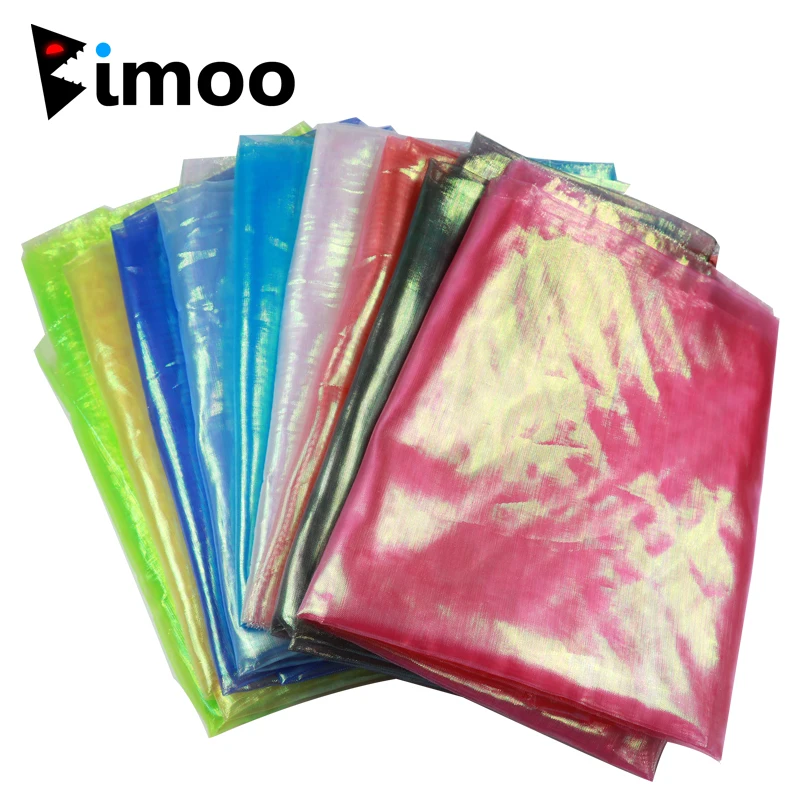 Enlarge 1MX1.2M NEW Crystal Flashing Holo Squid Jig DIY Mesh Cloth Pearl Green Pink Blue Yellow Blue Color