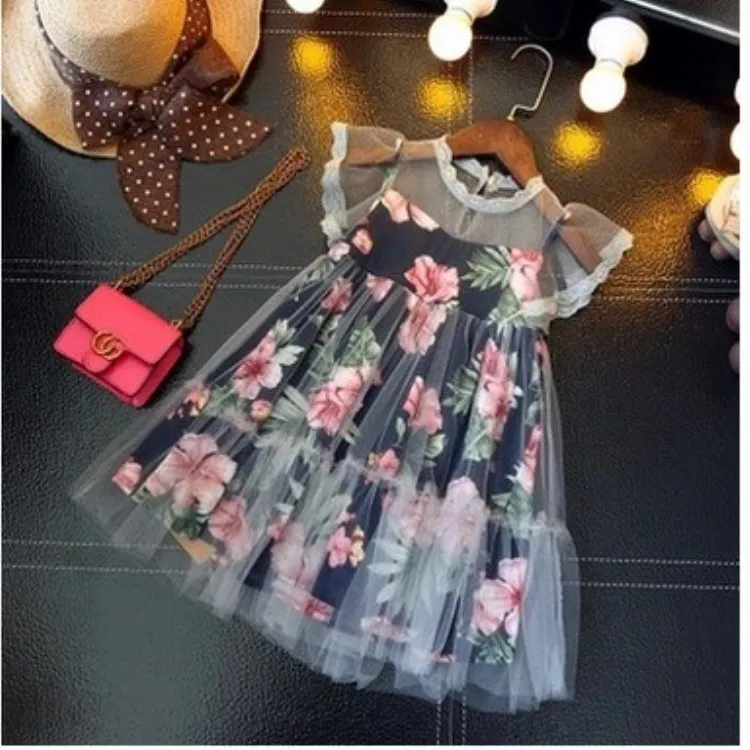 BibiCola summer girls dress children casual lace tutu kids princess party clothing bebe wedding costume | Детская одежда и обувь