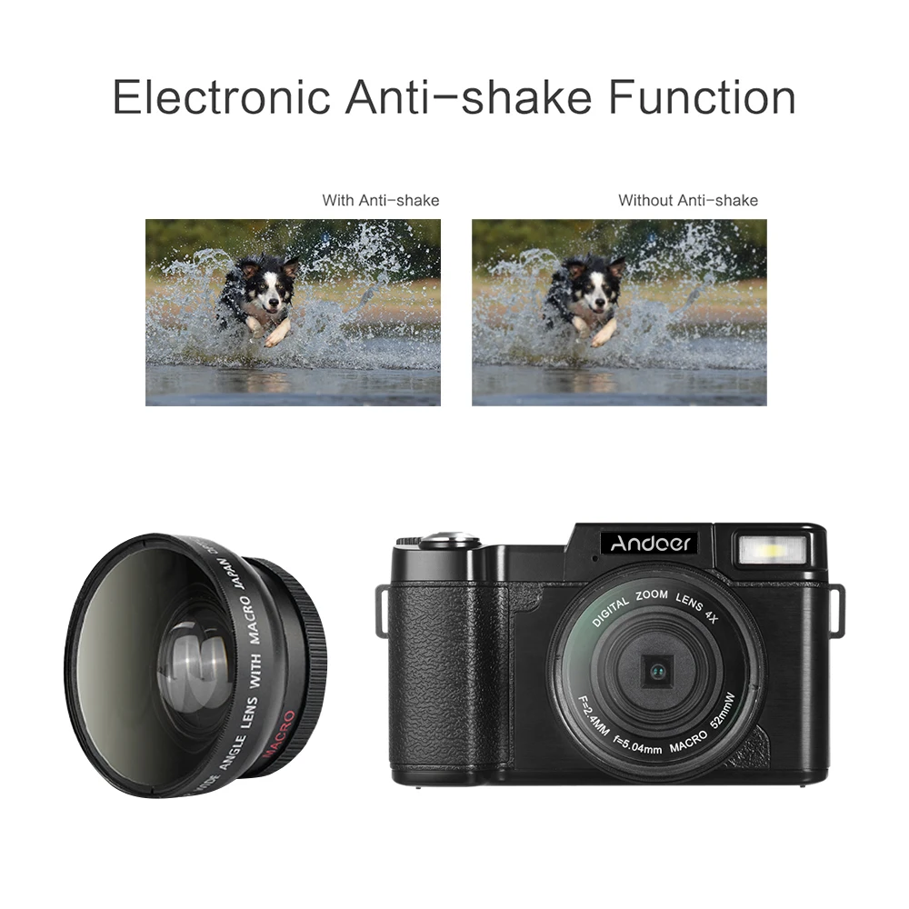 Andoer CDR2 1080P 15fps Full HD 24MP Digital Camera 3.0&quot Rotatable LCD Screen Anti-shake Video DV Recorder Cam Camcorder | Электроника