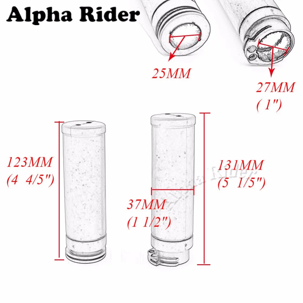 Алюминиевые и резиновые ручки 25 мм 1 дюйм для 86 17 Harley Sportster XL883 XL1200 Dyna Touring Road Electra