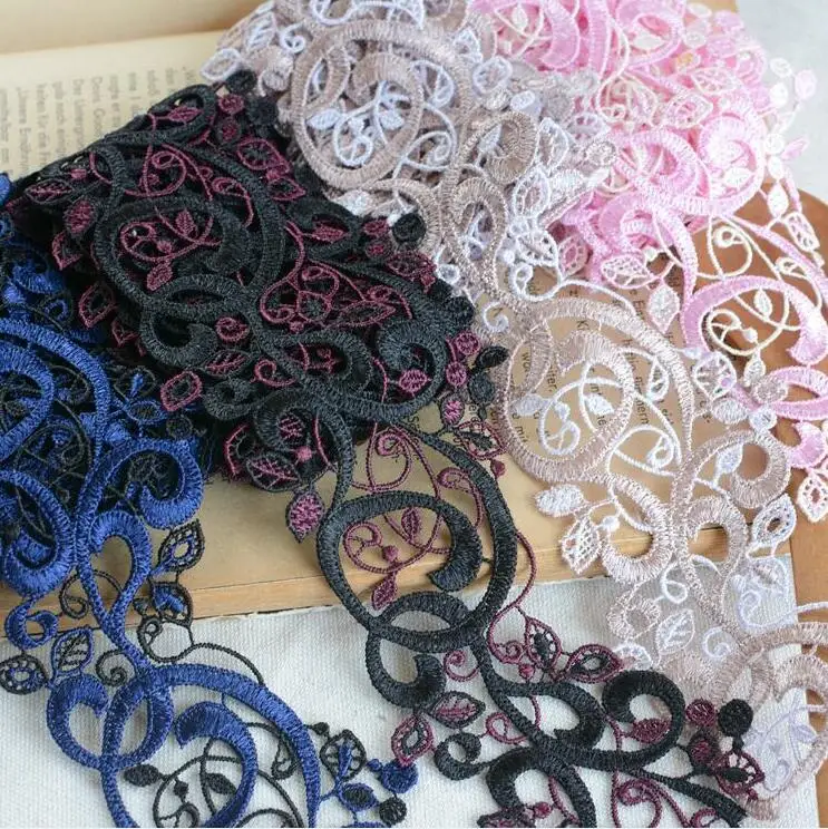 2 метра Цветочная Водорастворимая кружевная отделка свадебное платье новый