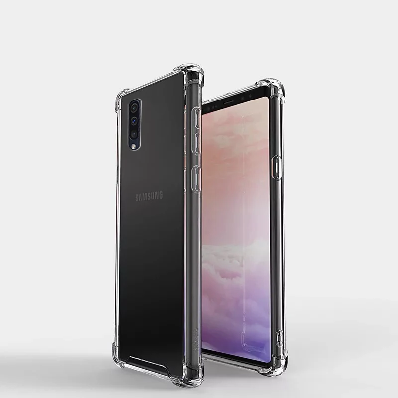 Для Samsung Galaxy A50 бампер прозрачный силиконовый чехол ТПУ A 50 2019 A505 для Galaxya50 SM-A505F