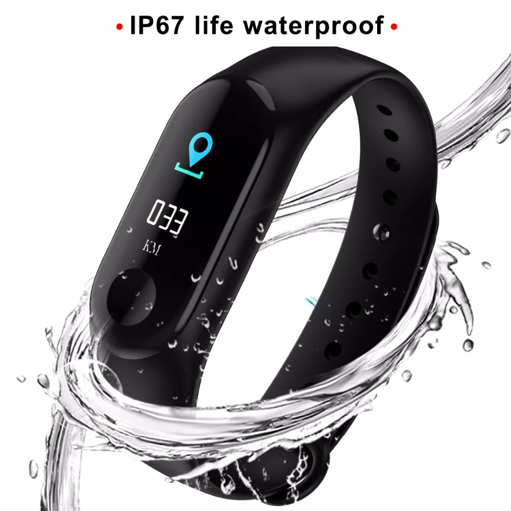 Фитнес браслет M3 Спортивные Цифровые Смарт часы для женщин IP67 водостойкий цвет