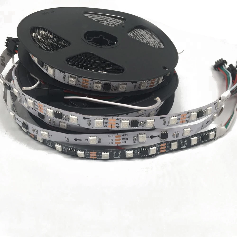 WS2811 5050 SMD RGB-лента Адресуемая 1 м/5 м 30/60 светодиодов/м Светодиодная Пиксельная