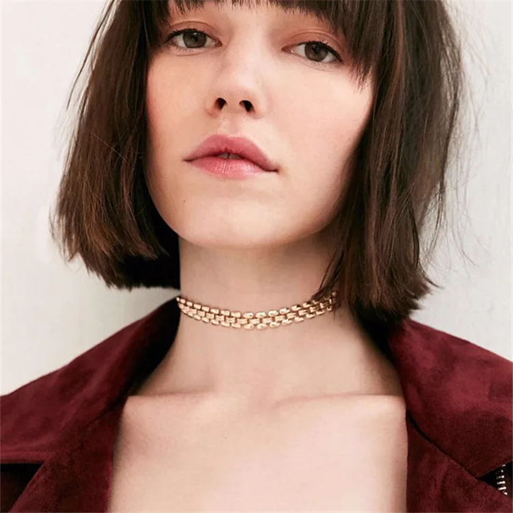 3 шт./лот Новинка 2017 года Тенденция Простой металла золота колье Цепочки и